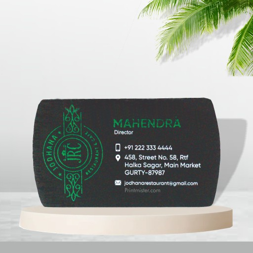 Premium Gold Foil Velvet Finish Die-31 Visiting Card 800 GSM